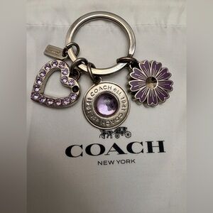 Coach Lavender Charm Keychain